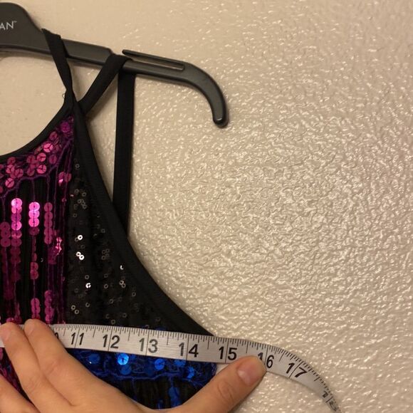 WEISSMAN Dance Costume flapper colorful black fringe Boom Boom 10926 adult SA - Picture 7 of 11